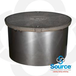 18 Inch With 10 Inch Base Watertight Manhole Cast Iron Cover With 11-1/4 Inch Skirt 18 Inch With 10 Inch Base Watertight Manhole Cast Iron Cover With 11-1/4 Inch Skirt