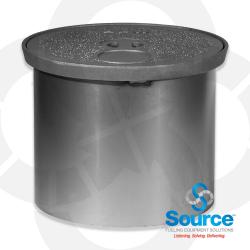 12 Inch Manhole Cast Iron Finger Grip Lid With 11-1/4 Inch Skirt 12 Inch Manhole Cast Iron Finger Grip Lid With 11-1/4 Inch Skirt