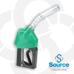 11A Series Green B5 Diesel Automatic Nozzle With 3/4 Inch NPT Inlet, 2-Piece Hand Insulator, And Aluminum Spout, Without Hold-Open Rack. UL 2586 Listed. 11A Series Green B5 Diesel Automatic Nozzle With 3/4 Inch NPT Inlet, 2-Piece Hand Insulator, And Aluminum Spout, Without Hold-Open Rack. UL 2586 Listed.