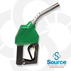 11AP Series Green E10 Unleaded Automatic Nozzle With 3/4 Inch NPT Inlet, 2-Piece Hand Insulator, And Aluminum Spout, Without Hold-Open Rack. UL 2586 Listed. 11AP Series Green E10 Unleaded Automatic Nozzle With 3/4 Inch NPT Inlet, 2-Piece Hand Insulator, And Aluminum Spout, Without Hold-Open Rack. UL 2586 Listed.