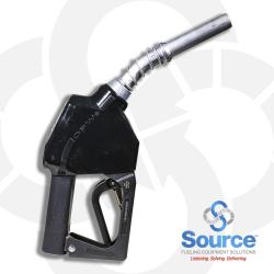 11AP Series Black E10 Unleaded Automatic Nozzle With 3/4 Inch NPT Inlet, 2-Piece Hand Insulator, And Aluminum Spout, Without Hold-Open Rack. UL 2586 Listed. 11AP Series Black E10 Unleaded Automatic Nozzle With 3/4 Inch NPT Inlet, 2-Piece Hand Insulator, And Aluminum Spout, Without Hold-Open Rack. UL 2586 Listed.