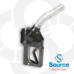 11BP Series Black E10 Unleaded Pressure-Sensing Automatic Prepay Nozzle With 3/4 Inch NPT Inlet, Aluminum Spout, And 2-Position Hold-Open Rack. 11BP Series Black E10 Unleaded Pressure-Sensing Automatic Prepay Nozzle With 3/4 Inch NPT Inlet, Aluminum Spout, And 2-Position Hold-Open Rack.