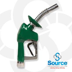 Green Xs Pressure Activated Light Duty Diesel Automatic Nozzle 1 Inch Mfm Inlet Splash Guard 3-Notch Hold Open Clip. Ul Listed. Green Xs Pressure Activated Light Duty Diesel Automatic Nozzle 1 Inch Mfm Inlet Splash Guard 3-Notch Hold Open Clip. Ul Listed.