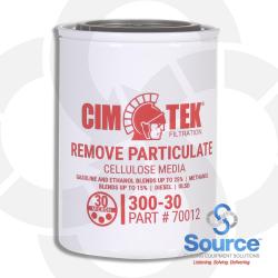30 Micron Cellulose Particulate Removal Spin-On Petroleum Dispenser Filter, 25 GPM Max Flow, 1 Inch-12 Thread (70012) 30 Micron Cellulose Particulate Removal Spin-On Petroleum Dispenser Filter, 25 GPM Max Flow, 1 Inch-12 Thread (70012)