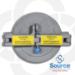 4 Inch EVR Approved Tank Monitor Cap With 3/8 Inch Threaded Porthole And Cable Connector 4 Inch EVR Approved Tank Monitor Cap With 3/8 Inch Threaded Porthole And Cable Connector