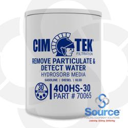 30 Micron Hydrosorb Particulate Removal And Water Detection Spin-On Petroleum Dispenser Filter, 1-1/2 Inch-16 Thread - 1 Inch Flow (70065) 30 Micron Hydrosorb Particulate Removal And Water Detection Spin-On Petroleum Dispenser Filter, 1-1/2 Inch-16 Thread - 1 Inch Flow (70065)