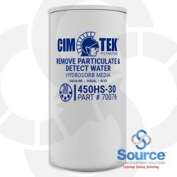 30 Micron Hydrosorb Particulate Removal And Water Detection Spin-On Petroleum Dispenser Filter, 25 GPM Max Flow, 1-1/2 Inch-16 Thread (70076) 30 Micron Hydrosorb Particulate Removal And Water Detection Spin-On Petroleum Dispenser Filter, 25 GPM Max Flow, 1-1/2 Inch-16 Thread (70076)