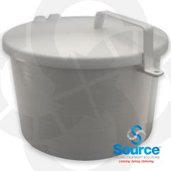 4 Inch 7-1/2 Gallon Above Ground Storage Tank Spill Container With Drain - Male Threads Offset Mount 4 Inch 7-1/2 Gallon Above Ground Storage Tank Spill Container With Drain - Male Threads Offset Mount
