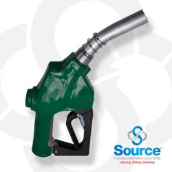 7H Series Green Diesel/B5 Automatic Truck Nozzle With 1 Inch NPT Inlet, 1-Piece Hand Insulator, Fillgard Splash Guard, And Aluminum Spout, Without Spout Ring Or Hold-Open Rack. UL 2586 Listed. 7H Series Green Diesel/B5 Automatic Truck Nozzle With 1 Inch NPT Inlet, 1-Piece Hand Insulator, Fillgard Splash Guard, And Aluminum Spout, Without Spout Ring Or Hold-Open Rack. UL 2586 Listed.