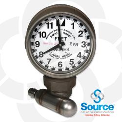 2 Inch Clock Gauge Drop Tube Float Evr 2 Inch Clock Gauge Drop Tube Float Evr
