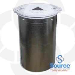 Monitor Well Manhole 12 Inch X 19 Inch Bolt Down White Ductile Lid Steel Skirt Monitor Well Manhole 12 Inch X 19 Inch Bolt Down White Ductile Lid Steel Skirt
