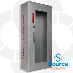 Larson Small Fire Extinguisher Enclosure (Al2409-Sm-Fg) With Lock And Red Decal Larson Small Fire Extinguisher Enclosure (Al2409-Sm-Fg) With Lock And Red Decal