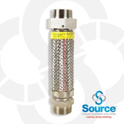 2 Inch X 12 Inch Male X Male Swivel Flex Connector Stainless Steel 2 Inch X 12 Inch Male X Male Swivel Flex Connector Stainless Steel