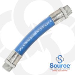 1 Inch x 12 Inch Blue Marina Whip Hose Male x Male Ends 1 Inch x 12 Inch Blue Marina Whip Hose Male x Male Ends